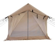 White Duck Outdoors Alpha Canvas Wall Tent, 8'x10', Water Repellent, Outdoor Cabin Tent \u0026 Outfitter, Maximum Occupancy 6 People